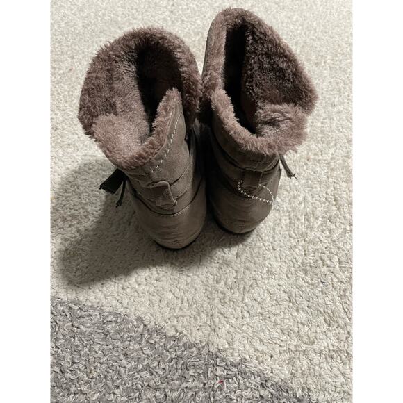 Call It Spring Women's Size 6 Faux Fur Leather Ankle Bootie Shoes Brown - Picture 5 of 13